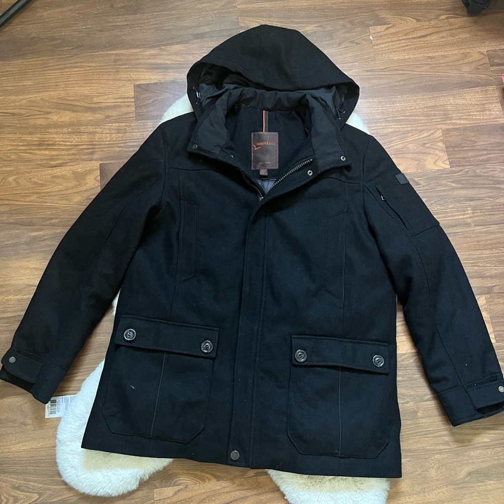 Men's HAWKE&Co Black Hooded Jacket